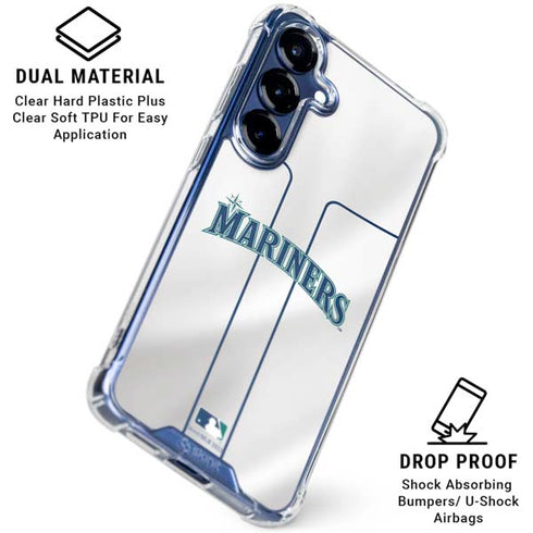 MLB Seattle Mariners Home Jersey Galaxy S25 Plus Clear Case