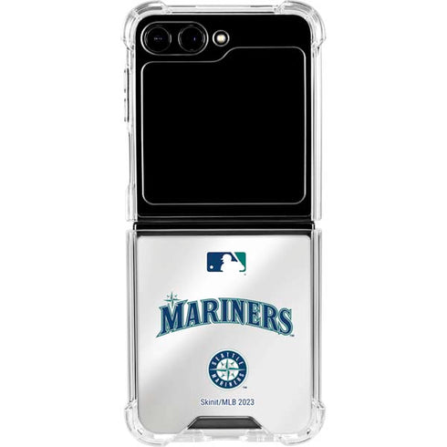 MLB Seattle Mariners Home Jersey Galaxy Z Flip6 Clear Case