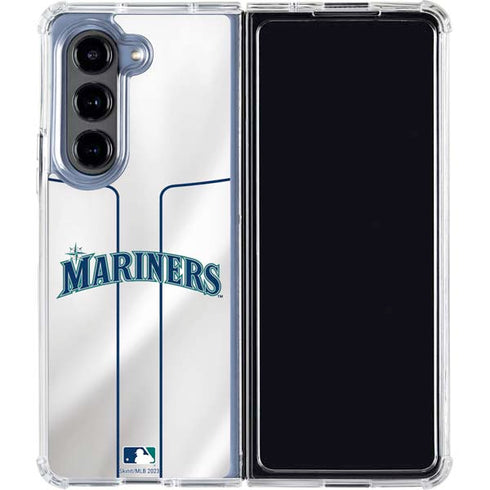 MLB Seattle Mariners Home Jersey Galaxy Z Fold5 5G Clear Case