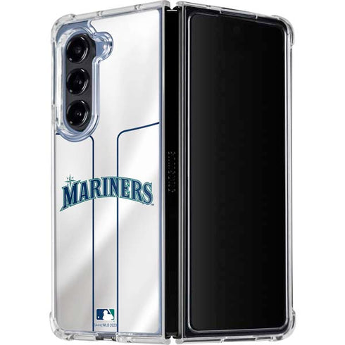 MLB Seattle Mariners Home Jersey Galaxy Z Fold5 5G Clear Case