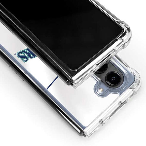 MLB Seattle Mariners Home Jersey Galaxy Z Fold5 5G Clear Case
