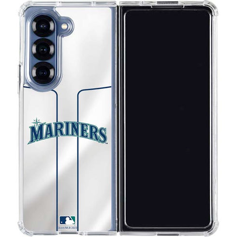 MLB Seattle Mariners Home Jersey Galaxy Z Fold6 Clear Case