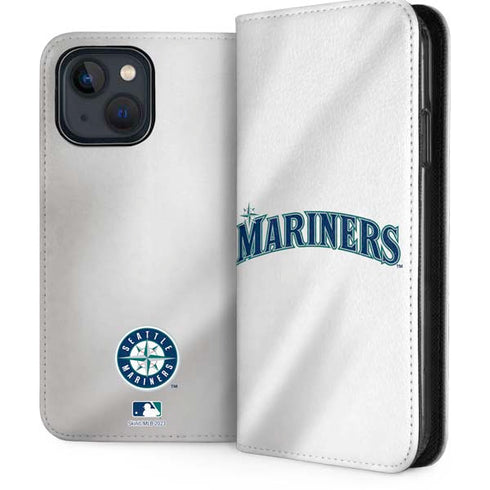 MLB Seattle Mariners Home Jersey iPhone 15 Plus Folio Case