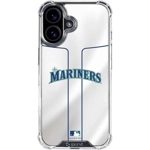 MLB Seattle Mariners Home Jersey iPhone 16 Clear Case