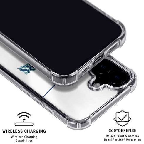 MLB Seattle Mariners Home Jersey iPhone 16 Clear Case