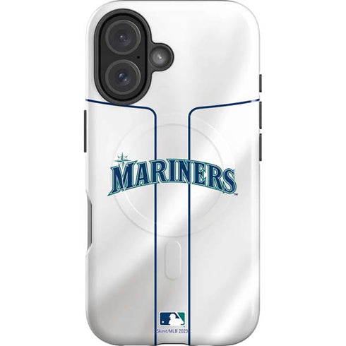MLB Seattle Mariners Home Jersey iPhone 16 Magsafe Impact Case