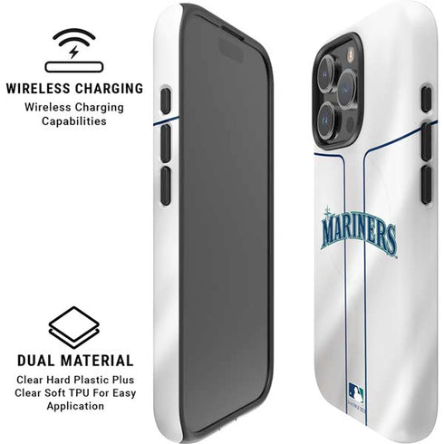 MLB Seattle Mariners Home Jersey iPhone 16 Pro Magsafe Impact Case