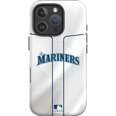 MLB Seattle Mariners Home Jersey iPhone 16 Pro Max Magsafe Impact Case