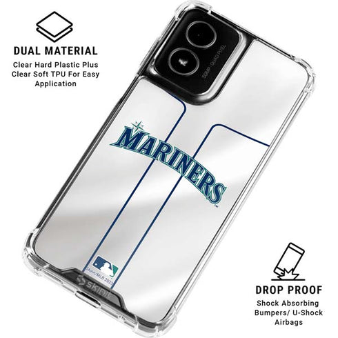 MLB Seattle Mariners Home Jersey Moto G Power 5G (2024) Clear Case