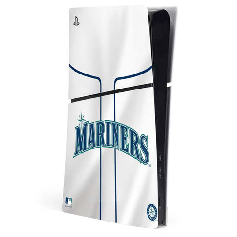 MLB Seattle Mariners Home Jersey PS5 Slim Digital Edition Console Skin