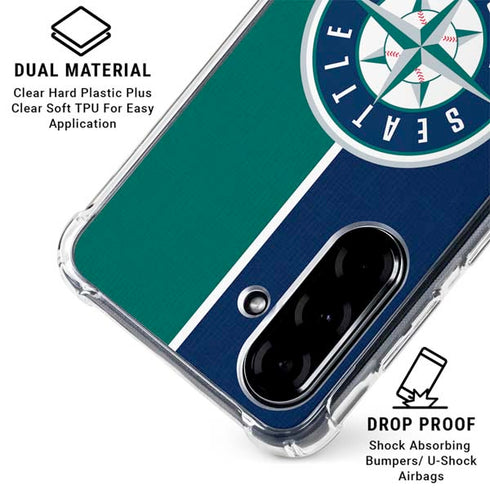 MLB Seattle Mariners Split Galaxy A36 5G Clear Case
