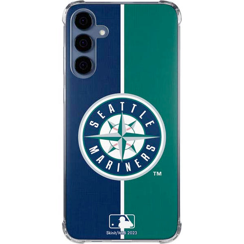 MLB Seattle Mariners Split Galaxy A55 5G Clear Case