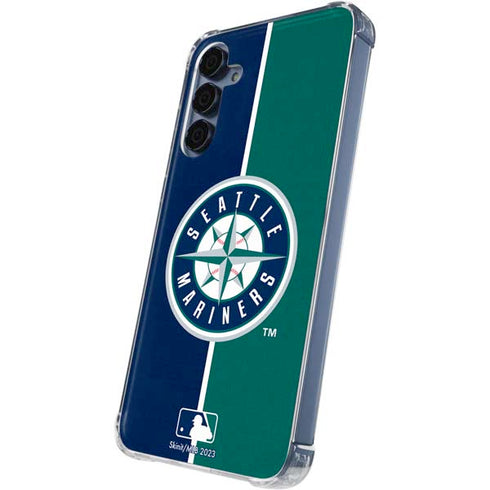 MLB Seattle Mariners Split Galaxy A55 5G Clear Case
