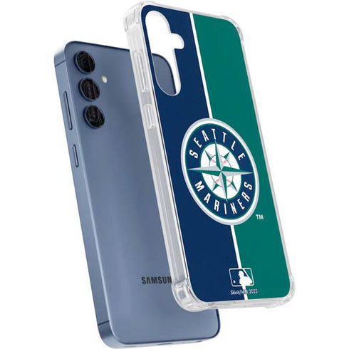MLB Seattle Mariners Split Galaxy A55 5G Clear Case