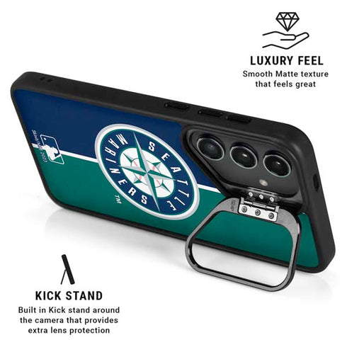 MLB Seattle Mariners Split Galaxy S25 Plus Kickstand Case