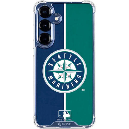 MLB Seattle Mariners Split Galaxy S25 Plus Clear Case