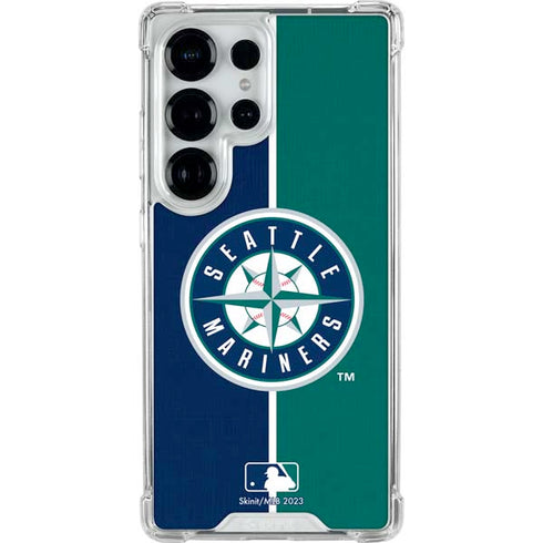 MLB Seattle Mariners Split Galaxy S25 Ultra Clear Case