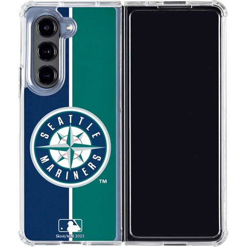 MLB Seattle Mariners Split Galaxy Z Fold5 5G Clear Case
