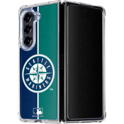 MLB Seattle Mariners Split Galaxy Z Fold5 5G Clear Case