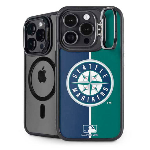 MLB Seattle Mariners Split iPhone 13 Pro Kickstand Case