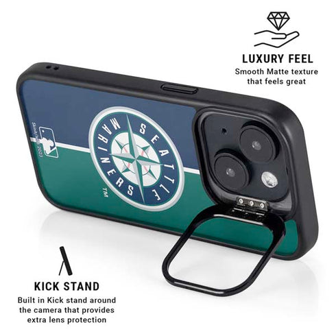 MLB Seattle Mariners Split iPhone 14 Kickstand Case