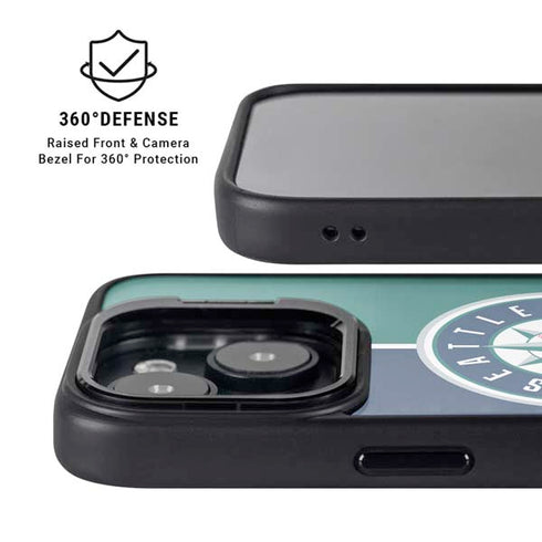 MLB Seattle Mariners Split iPhone 14 Kickstand Case