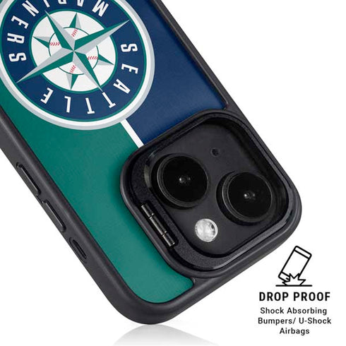 MLB Seattle Mariners Split iPhone 14 Kickstand Case