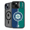 MLB Seattle Mariners Split iPhone 15 Plus Kickstand Case