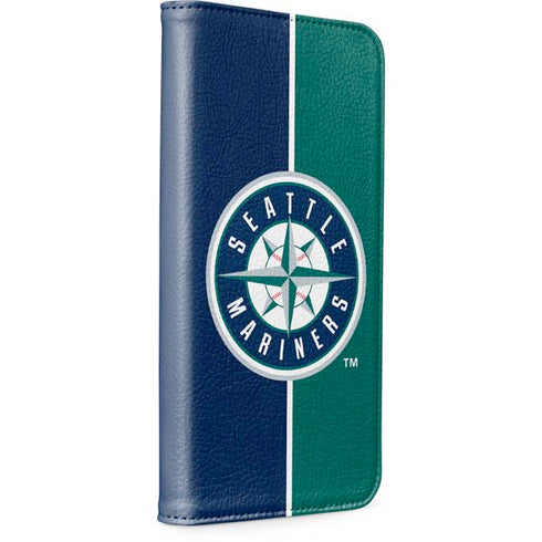 MLB Seattle Mariners Split iPhone 15 Pro Max Folio Case