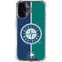 MLB Seattle Mariners Split iPhone 16 Clear Case