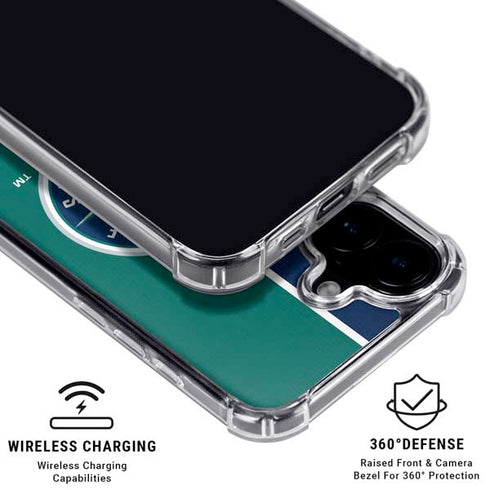 MLB Seattle Mariners Split iPhone 16 Plus Clear Case
