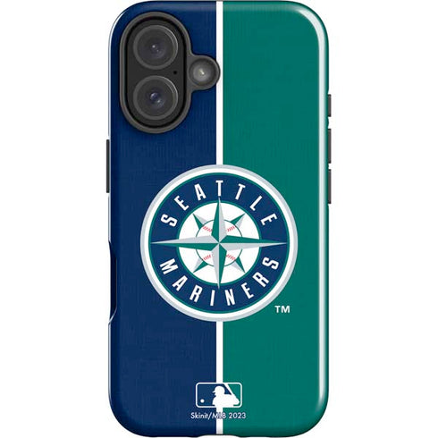 MLB Seattle Mariners Split iPhone 16 Plus Impact Case