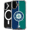 MLB Seattle Mariners Split iPhone 16 Plus MagSafe Case