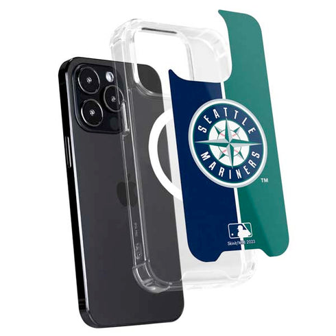 MLB Seattle Mariners Split iPhone 16 Pro Max MagSafe Case