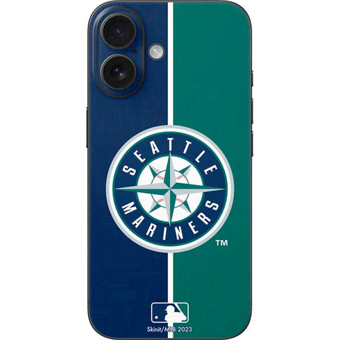 MLB Seattle Mariners Split iPhone 16 Skin