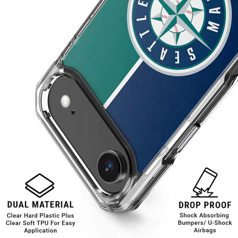 MLB Seattle Mariners Split iPhone 17 Air Clear Case