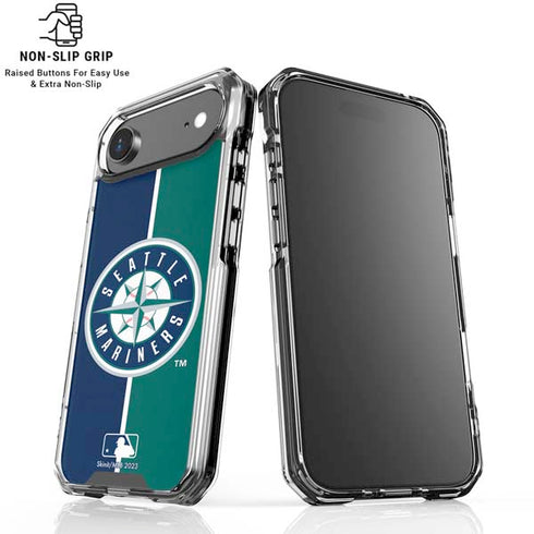 MLB Seattle Mariners Split iPhone 17 Air Clear Case