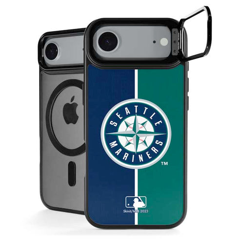 MLB Seattle Mariners Split iPhone 17 Air Kickstand Case