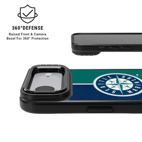 MLB Seattle Mariners Split iPhone 17 Air Kickstand Case