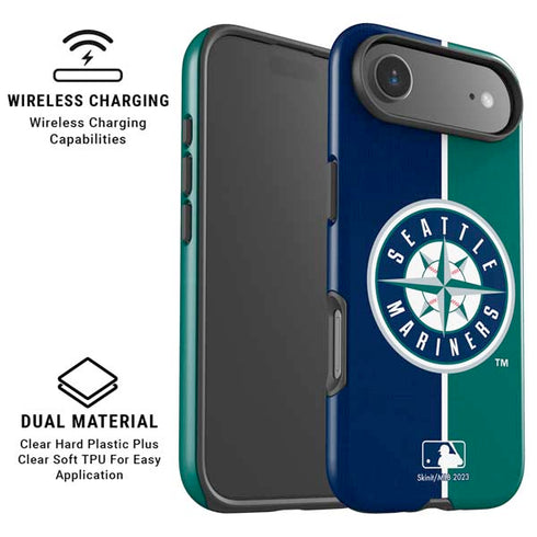 MLB Seattle Mariners Split iPhone 17 Air Magsafe Impact Case