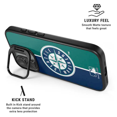 MLB Seattle Mariners Split iPhone 17 Kickstand Case
