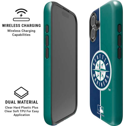 MLB Seattle Mariners Split iPhone 17 Magsafe Impact Case