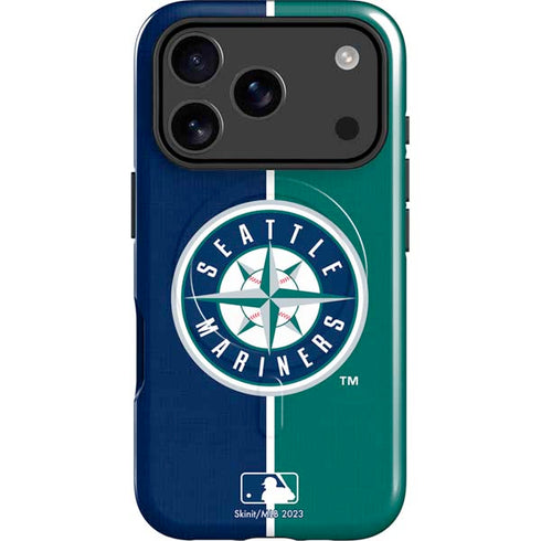 MLB Seattle Mariners Split iPhone 17 Pro Max Magsafe Impact Case