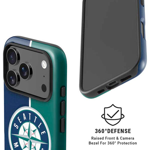 MLB Seattle Mariners Split iPhone 17 Pro Max Magsafe Impact Case