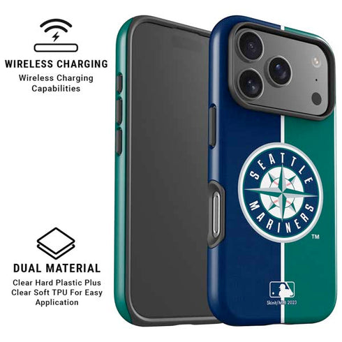 MLB Seattle Mariners Split iPhone 17 Pro Max Magsafe Impact Case
