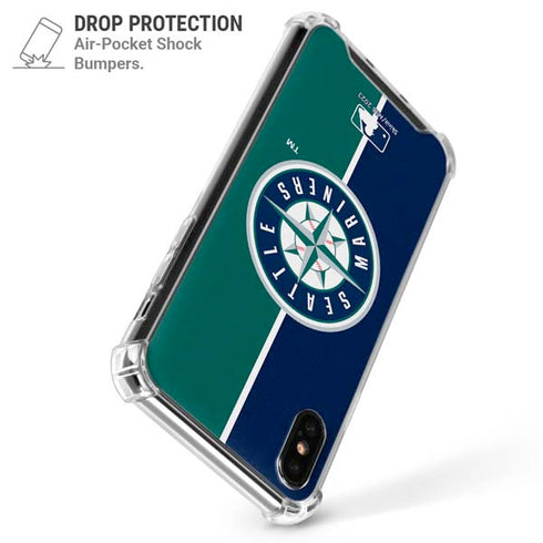 MLB Seattle Mariners Split iPhone X/XS Clear Case