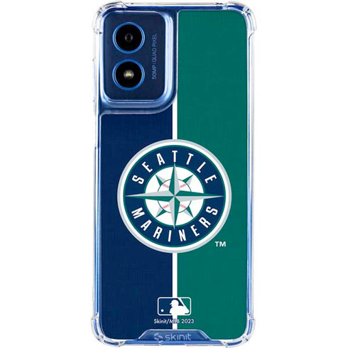 MLB Seattle Mariners Split Moto G 5G (2024) Clear Case