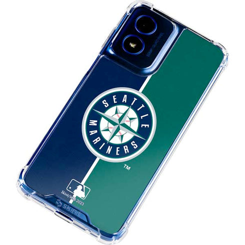 MLB Seattle Mariners Split Moto G Play 4G (2024) Clear Case