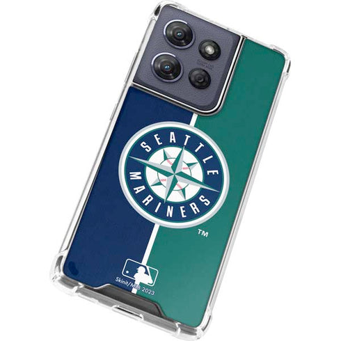 MLB Seattle Mariners Split Moto G Stylus 5G (2025) Clear Case