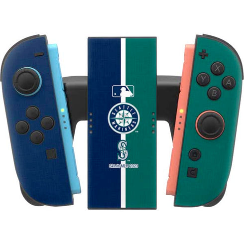 MLB Seattle Mariners Split Nintendo Switch 2 (2025) Joy-Con Controller Skin